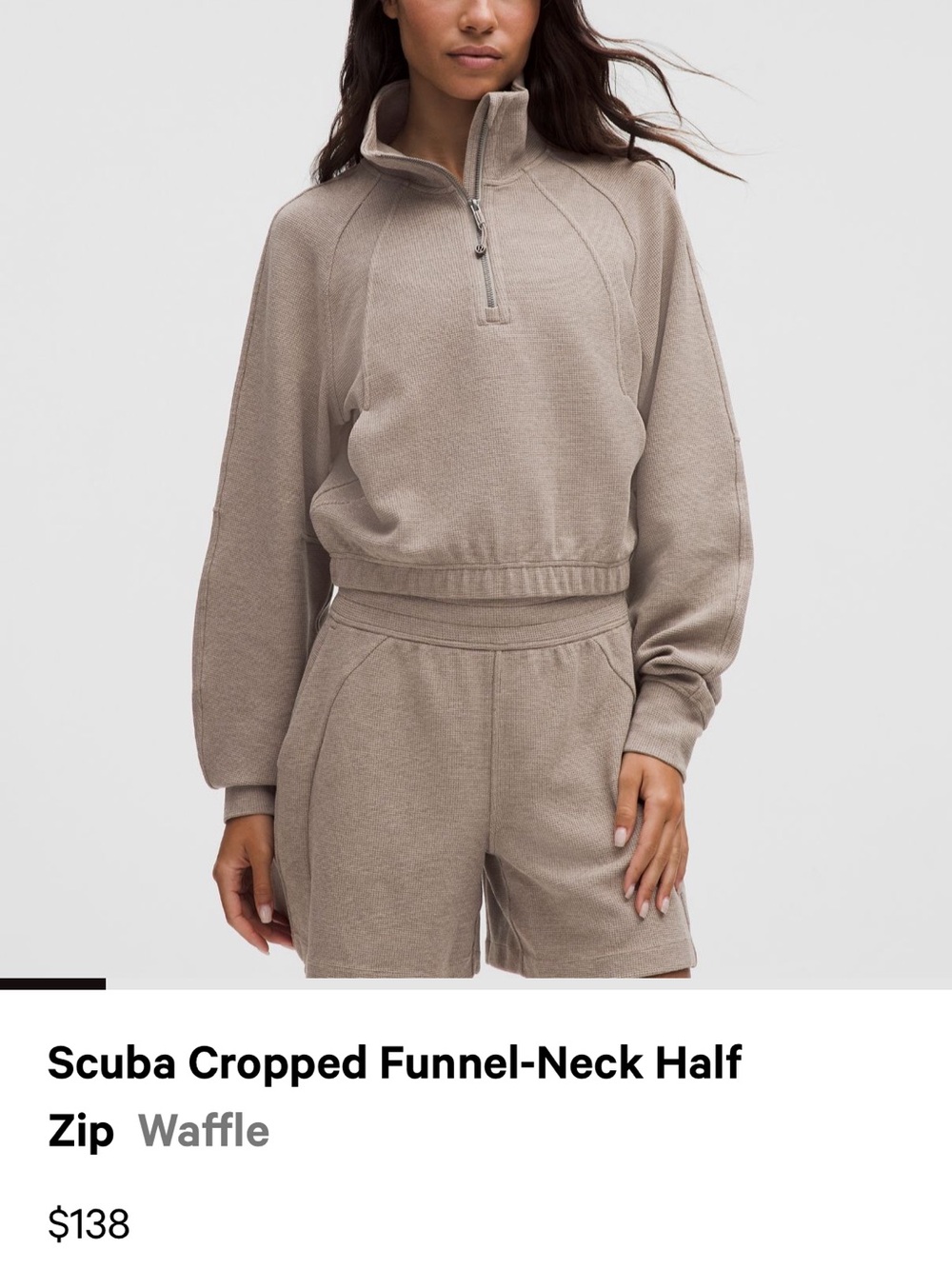 Scuba crop half zip lululemon like New